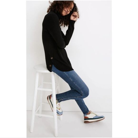 Nwtg Madewell Crestland Side-Button Turtleneck Tunic Sweater Size Xs - Picture 8 of 8